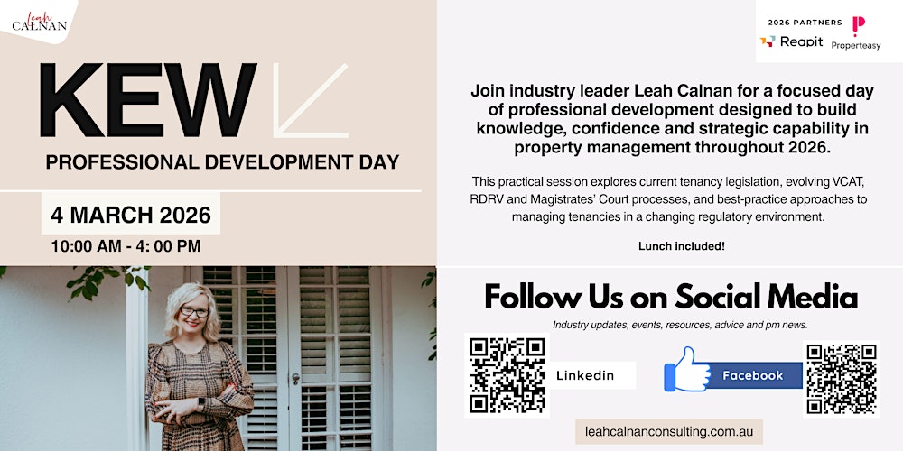 KEW - Professional Development Training Day for Property Managers
