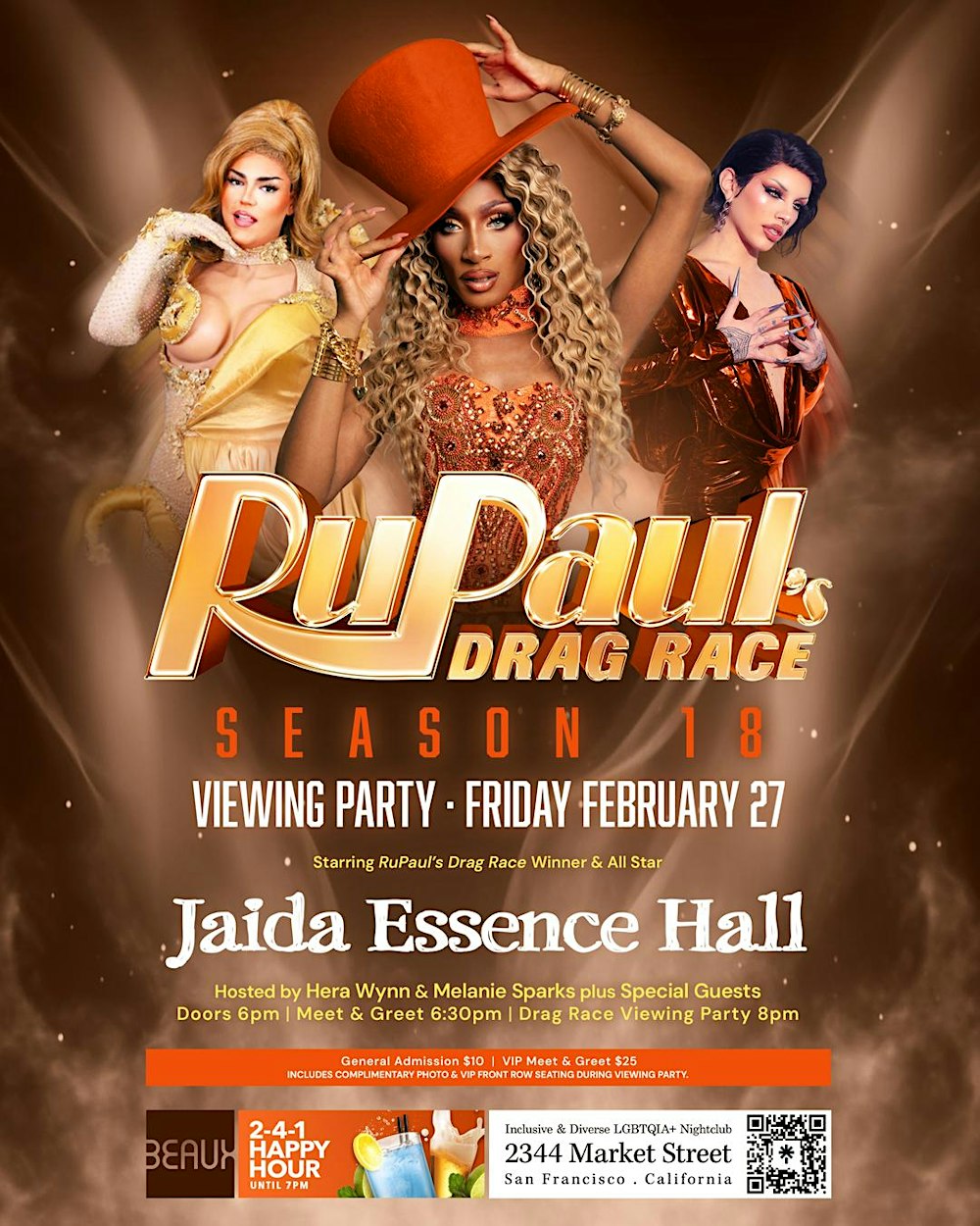 Jaida Essence Hall Rupaul's Drag Race Season 18 viewing Friday Feb 27
