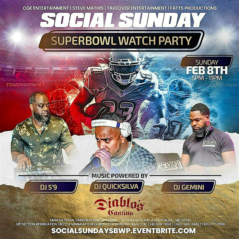 SOCIAL SUNDAY "Super Bowl Watch Party"