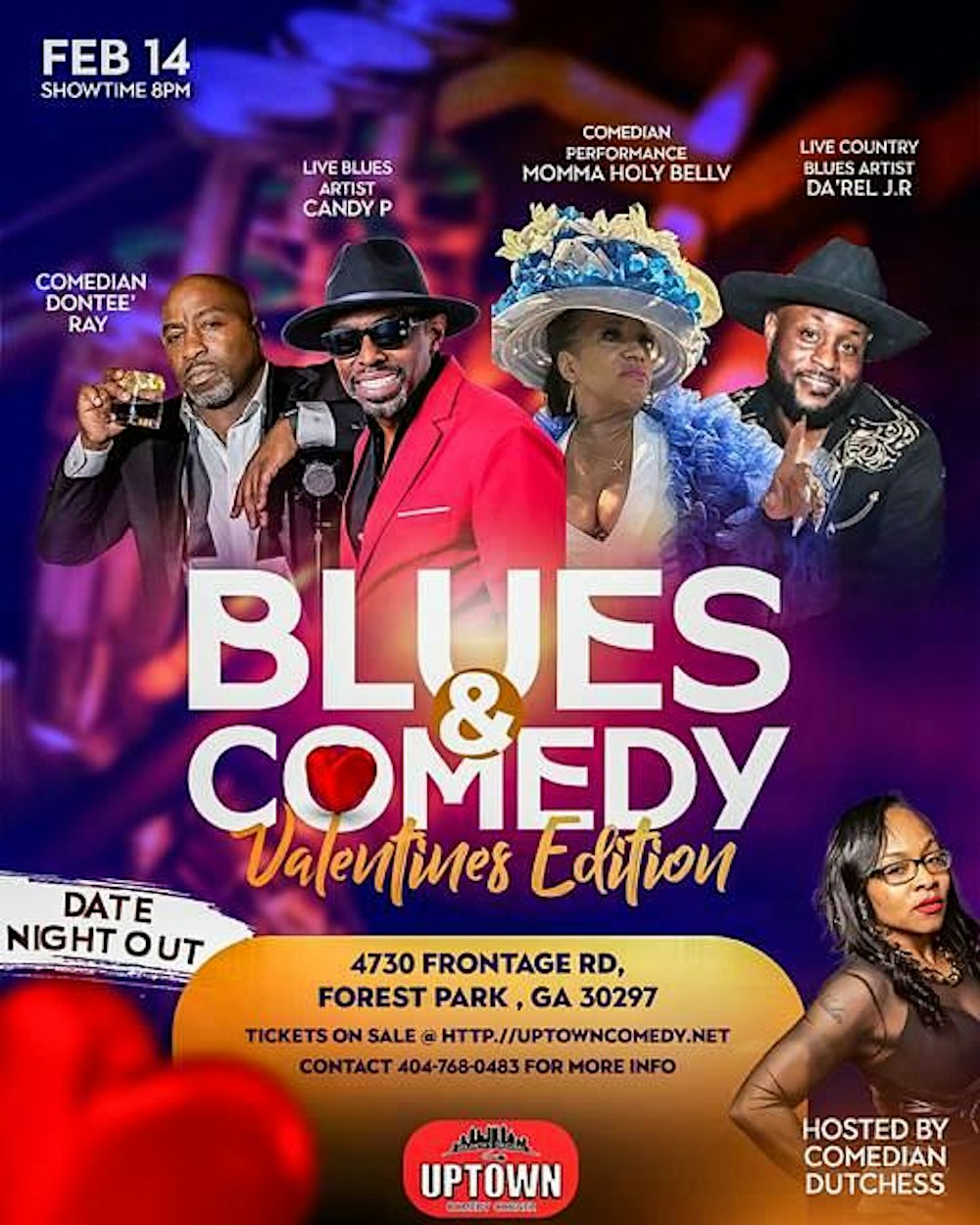 Uptown Comedy Presents: Blues & Comedy Tour, Valentines Day Date Night