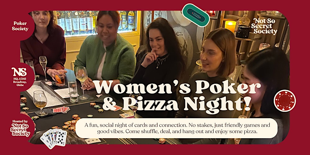 Poker Society: Playing & Pizza Night 13th Feb | Not-So Secret Society