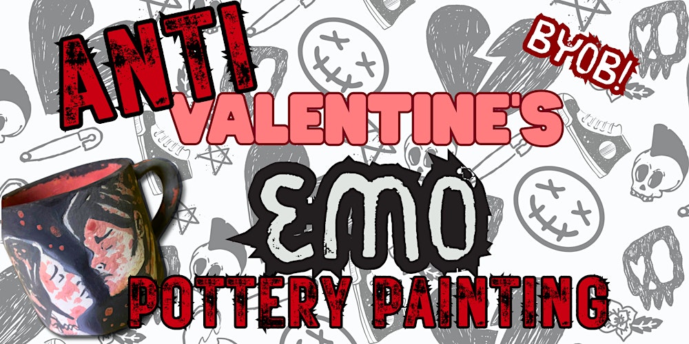 Anti-Valentine’s Emo Pottery Painting