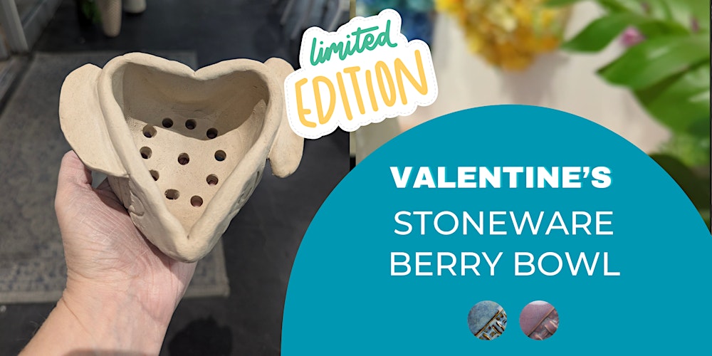 Valentine's Clay Class at The Pottery Shop: Berry Bowl