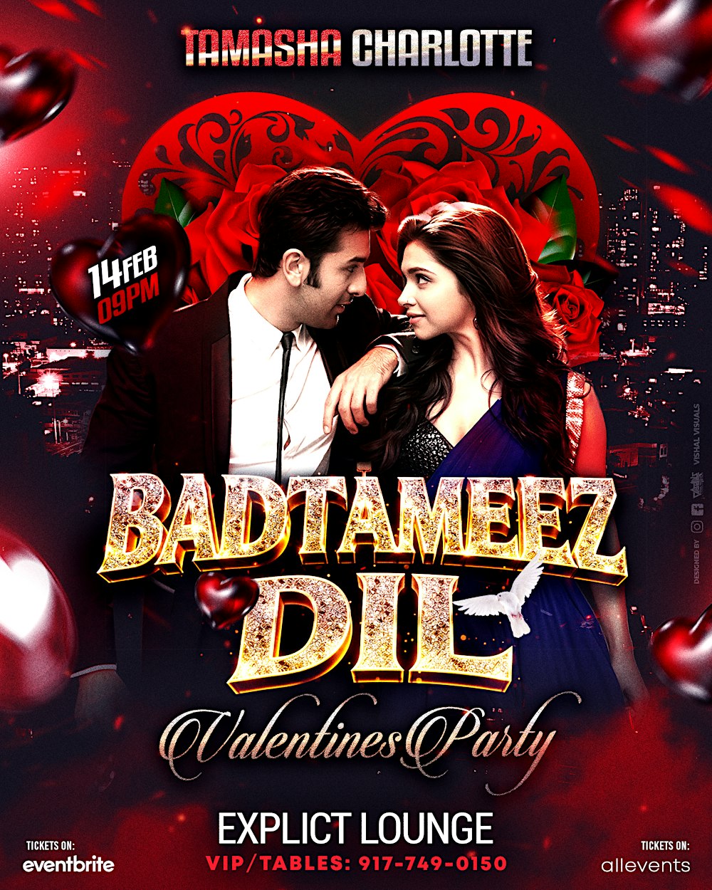 CHARLOTTE BOLLYWOOD VALENTINES NIGHTOUT @EXPLICT LOUNGE