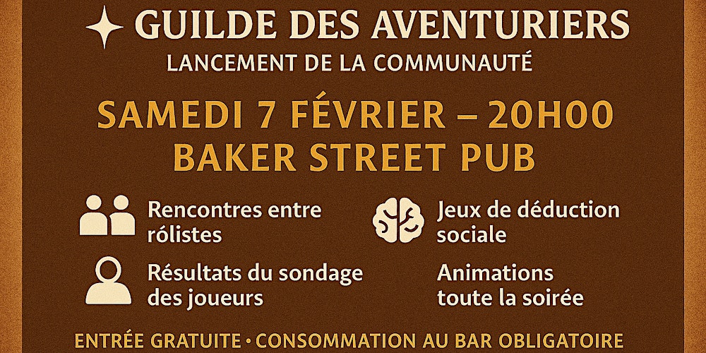 La Guilde des Aventuriers - lancement de la communauté rôliste Footbridge !