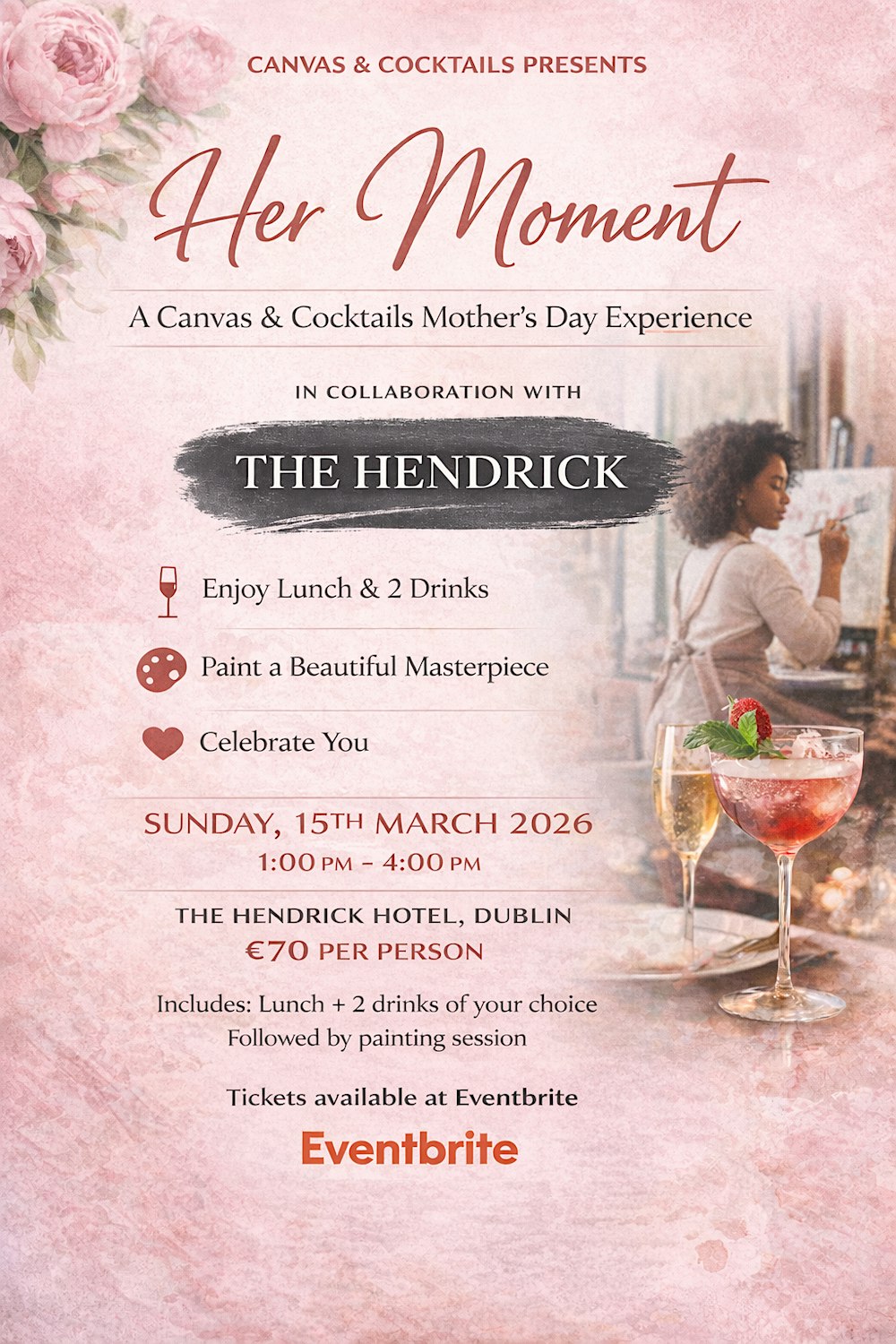 A Toast to Mom: Canvas and Cocktails- Mother's day Edition