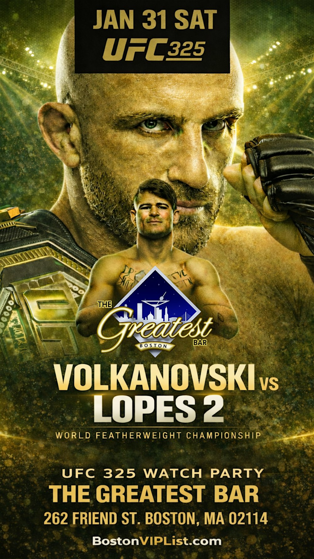 UFC 325 Watch Party at The Greatest Bar