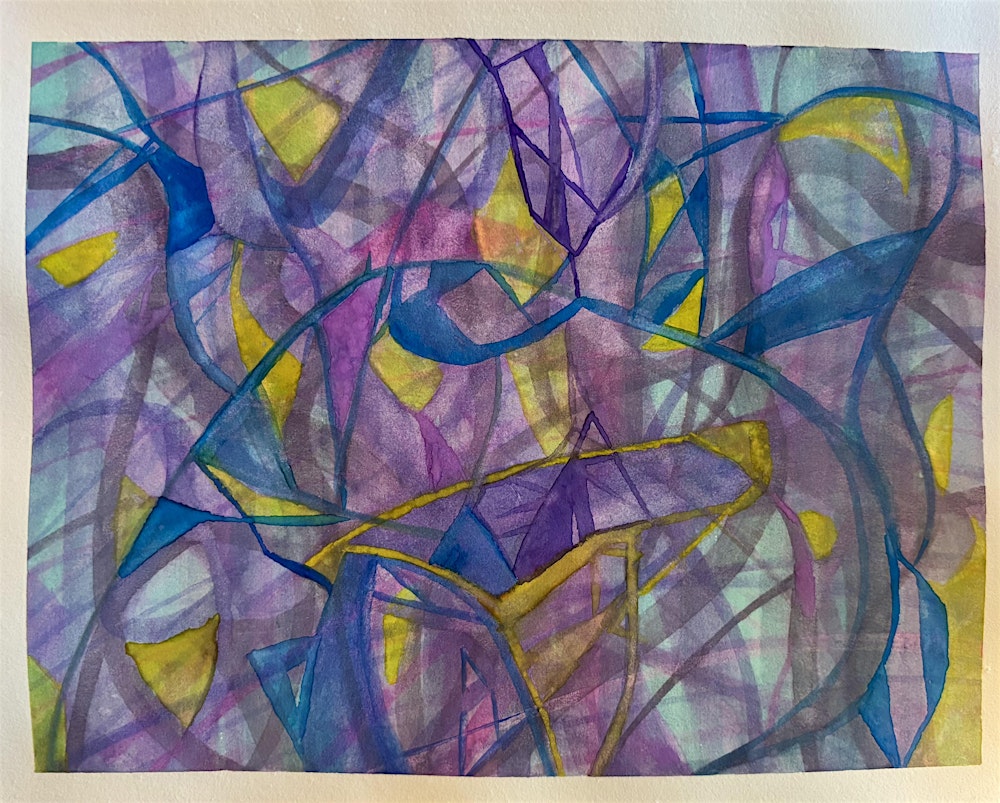 Friday Nite Workshop: Neurographic Web painting with Watercolors