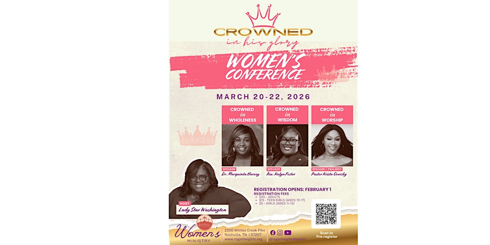CROWNED in his glory WOMEN'S CONFERENCE