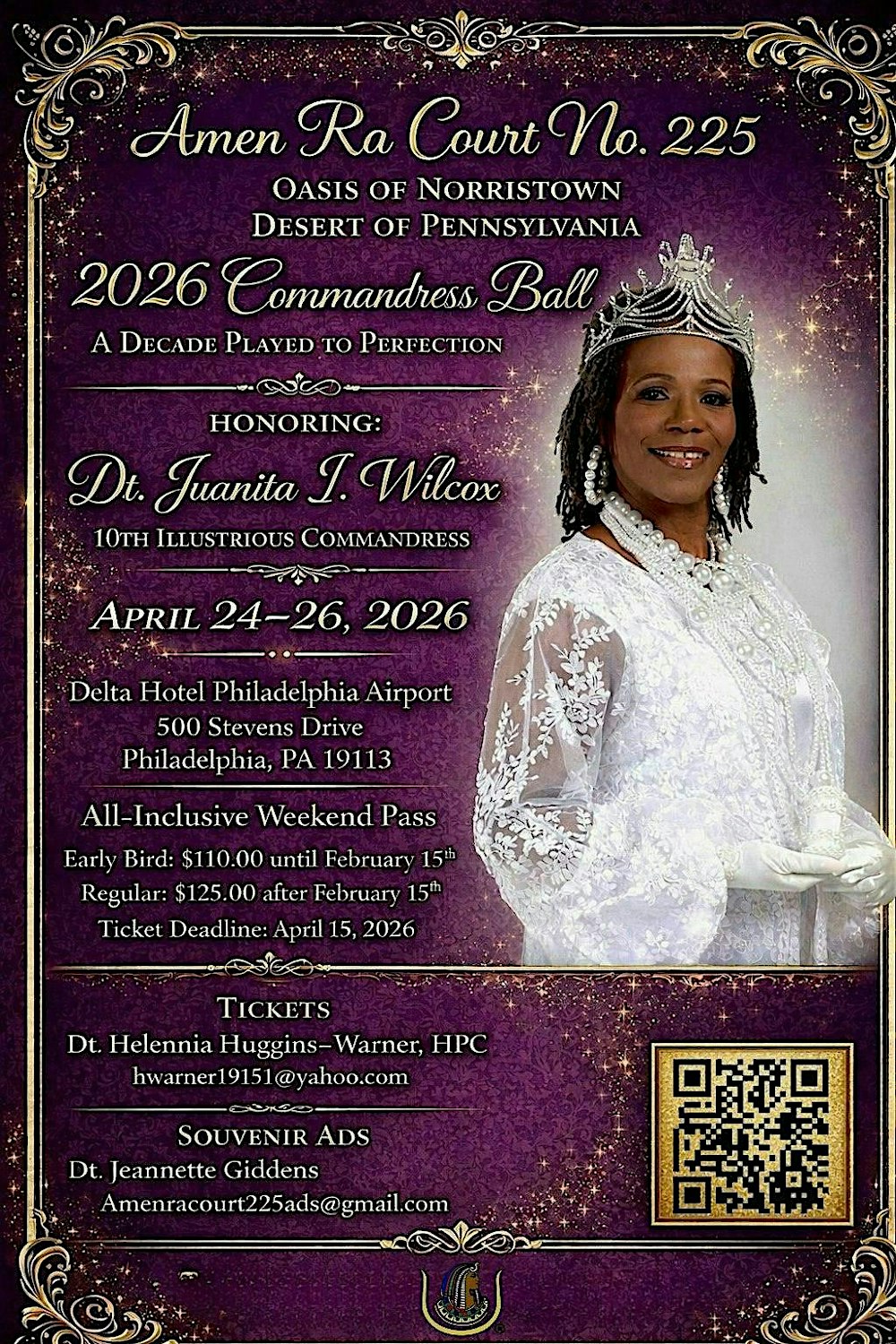 Amen Ra Court No. 225 - 2026 Commandress Ball