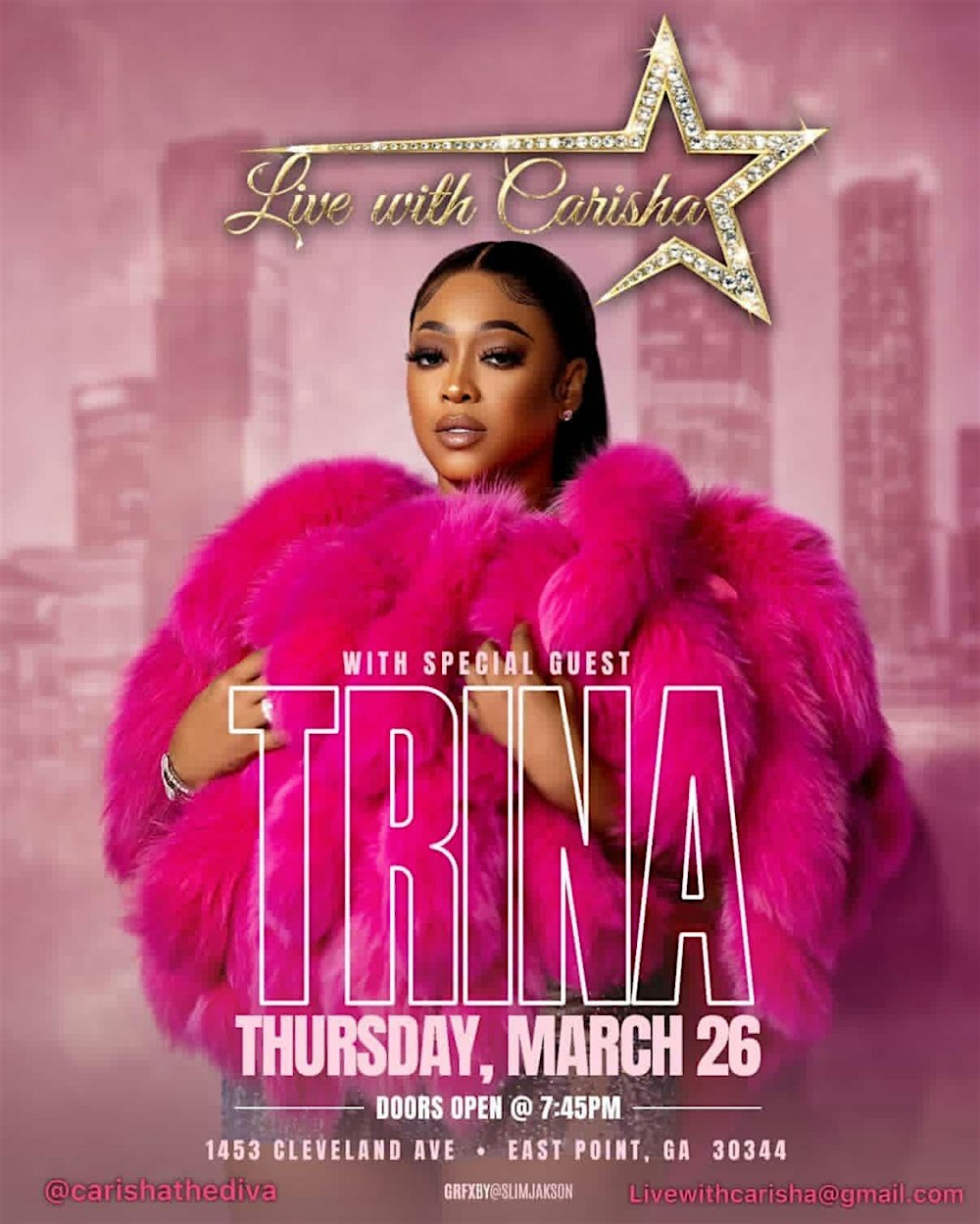 LIVE WITH CARISHA SHOW STARRING TRINA