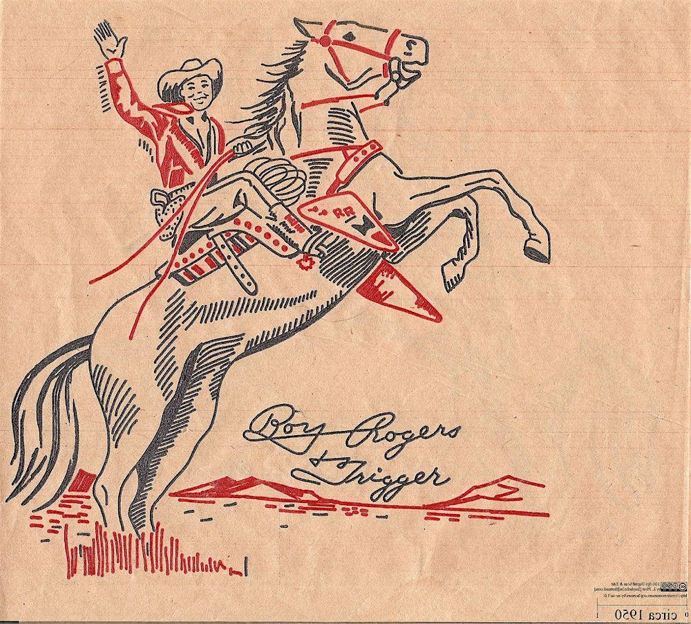 TEXAS DRAWING WITH EMBROIDERY