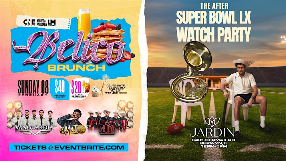 Belico Brunch & Day Party + Benito Bowl Super Bowl Watch Party