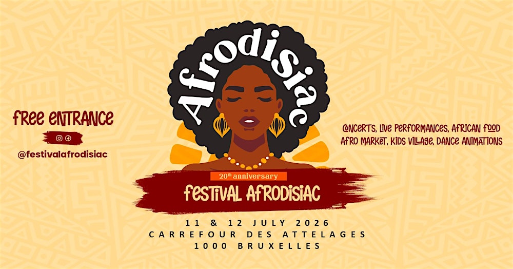 Festival Afrodisiac 2026! • 11&12 july 2026 • Bois de la Cambre • Free!