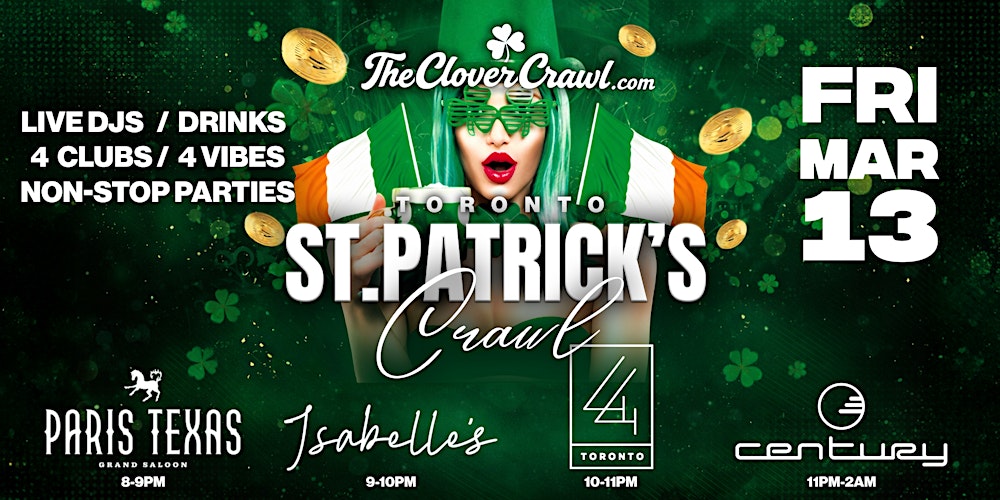 King Street St. Patrick's Day Crawl 2026 | Toronto | Friday, March 13th