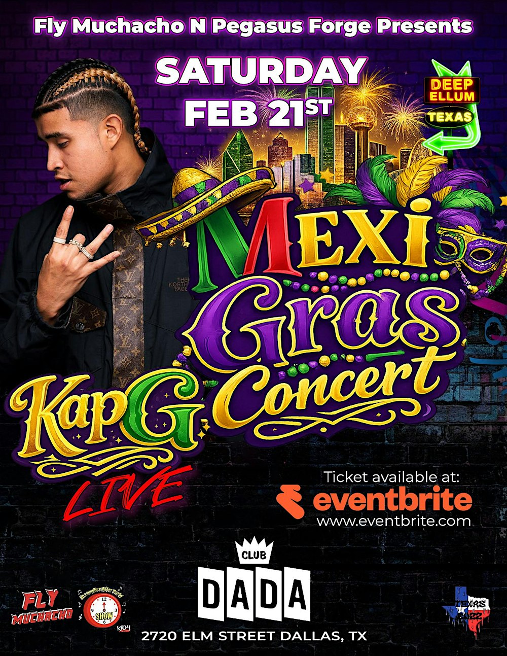 KapG Live sat. 2/21 club dada 2720elm street Dallas tx