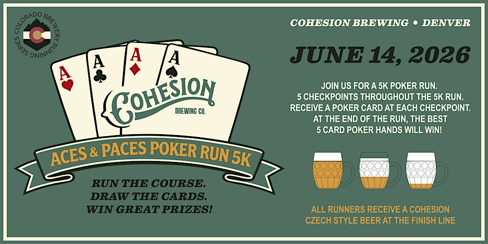 Aces & Paces Poker Run 5k @ Cohesion Brewing