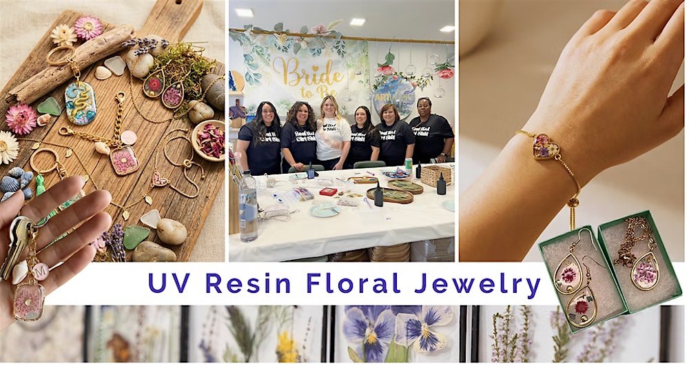 Floral Jewelry Resin Art: casting flowers with UV Resin | San Diego