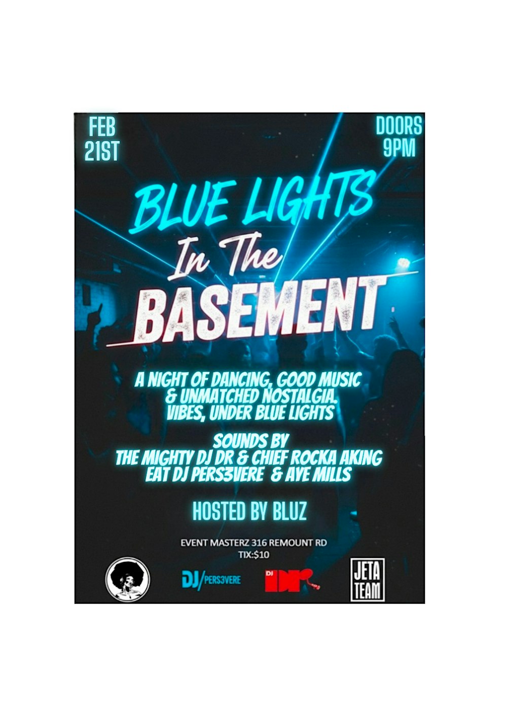 Blue Lights in the Basement- February Vibe