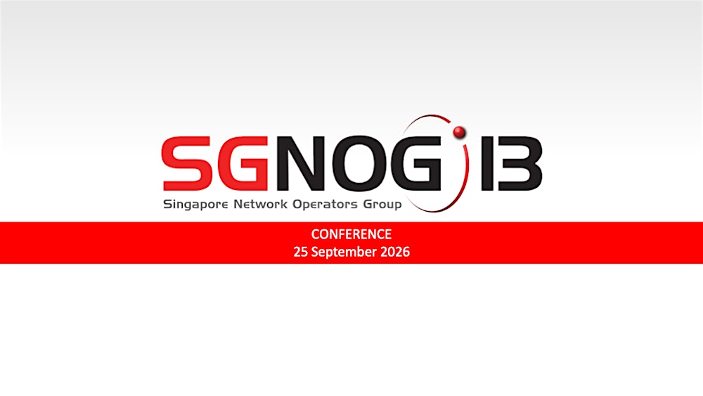 SGNOG13 Conference