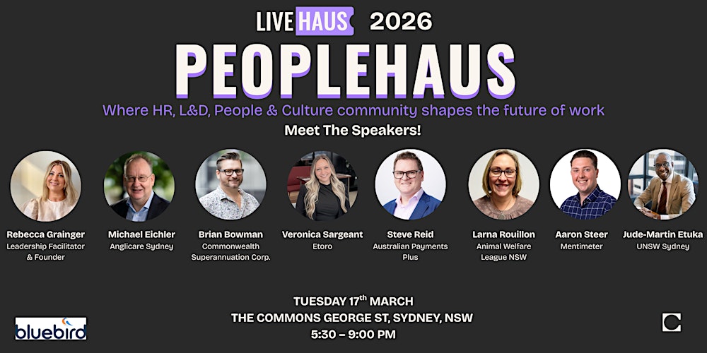 PeopleHaus Sydney · March 2026: Where HR, L&D and People & Culture Communit