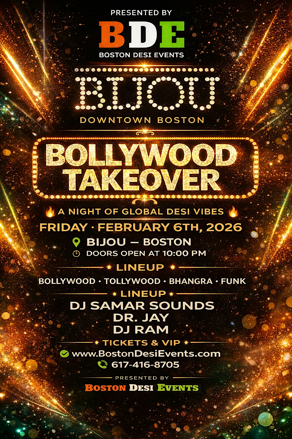 Bollywood Takeover at Bijou – Downtown Boston