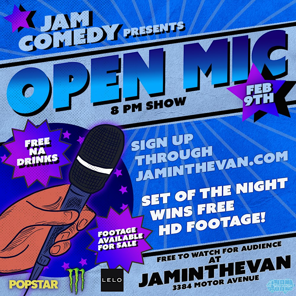Jam in the Van Open Mic February 9th - Los Angeles