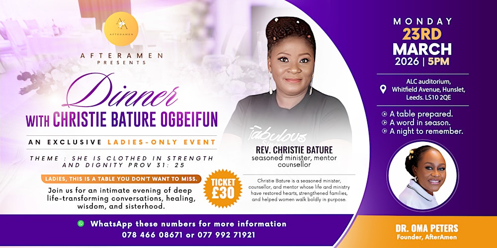 Dinner with CHRISTIE BATURE Ogbeifun