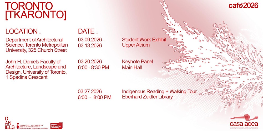 CAFÉ 2026: Indigenous Knowledge and Design - Toronto Panel