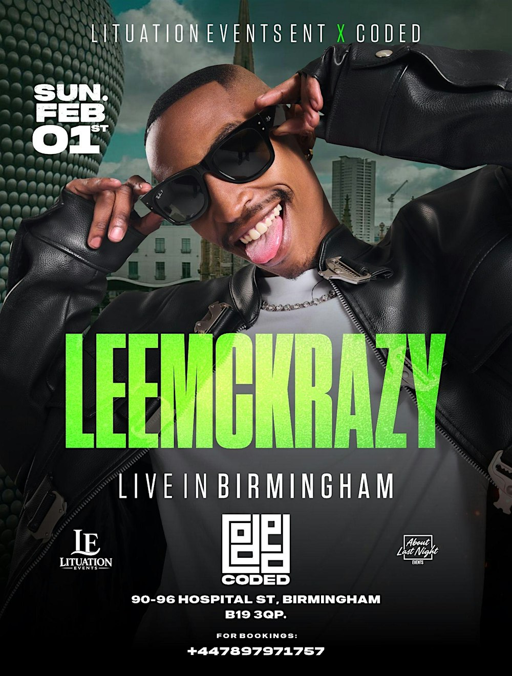 LEEMCKRAZY PERFORMING LIVE IN BIRMINGHAM