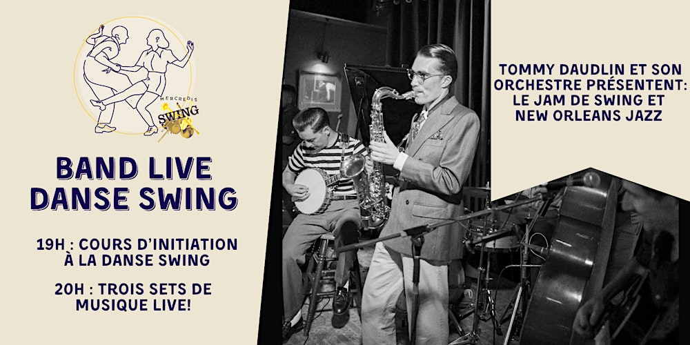 New Orleans jazz jam and swing  dancing - Les Mercredis swing