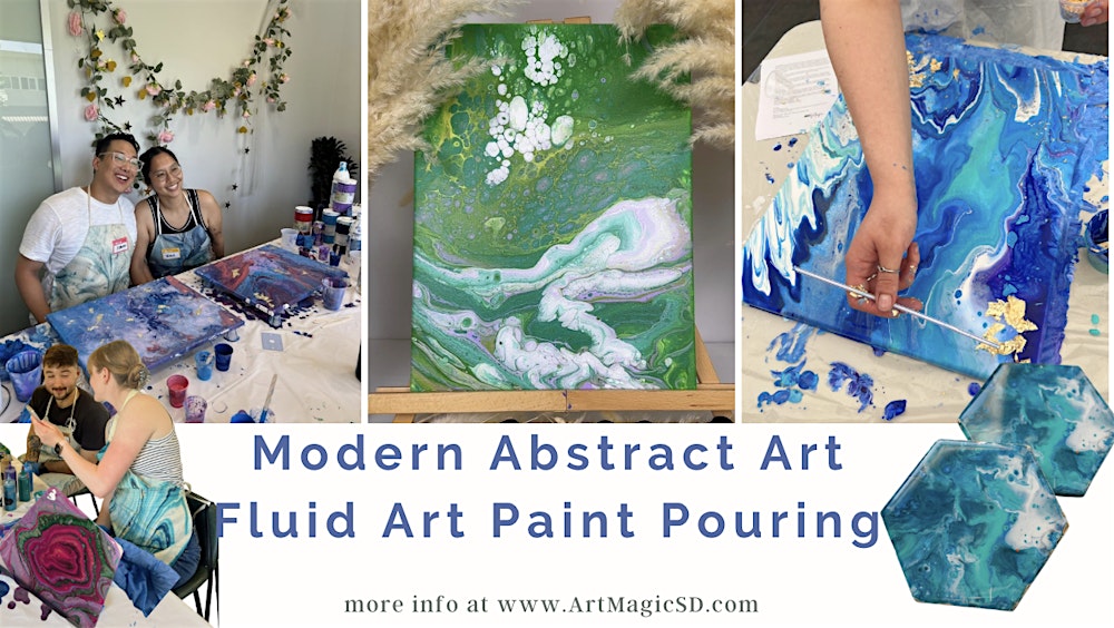 Fluid Art Workshop - Sip and Paint Pouring | San Diego