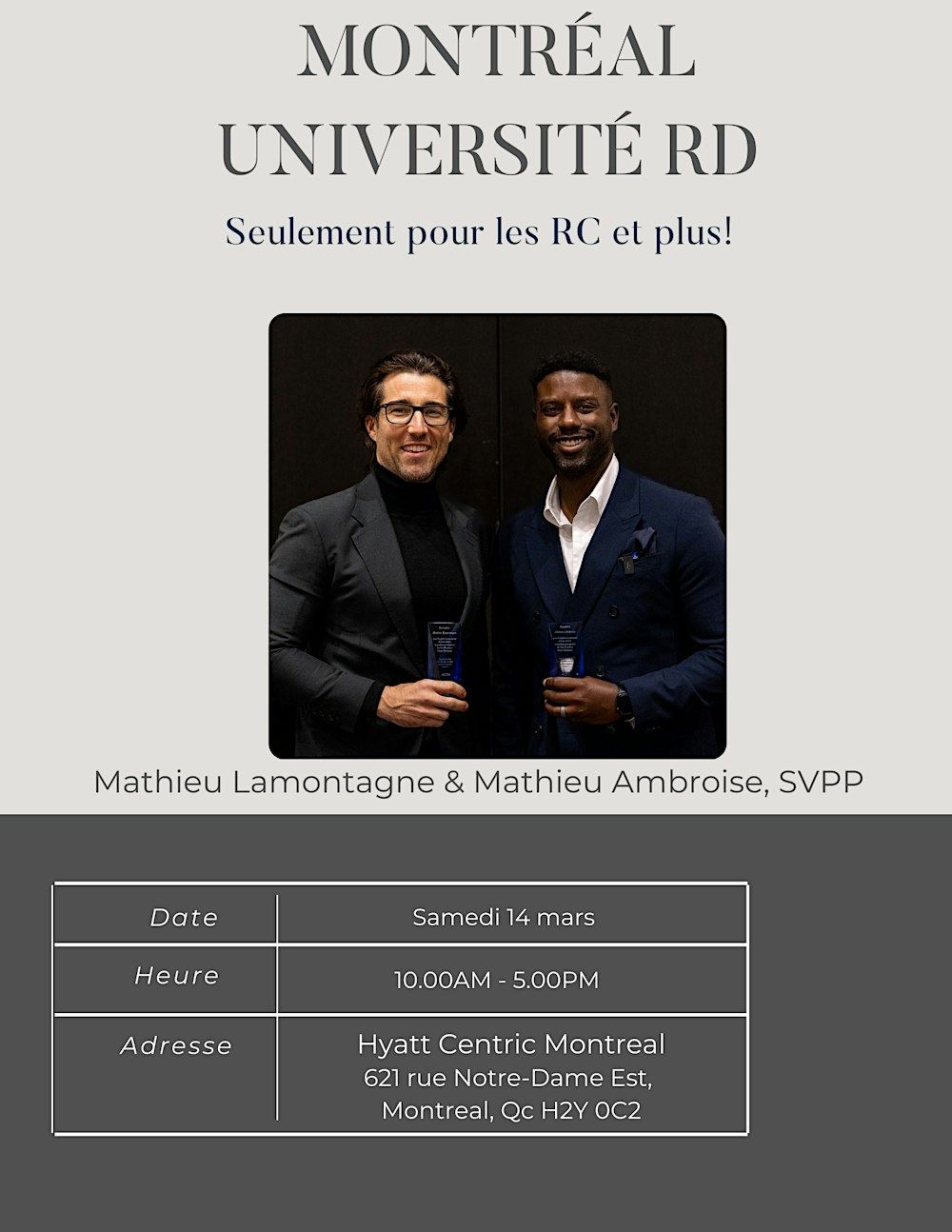 Université RD (seulement pour les RC et plus)