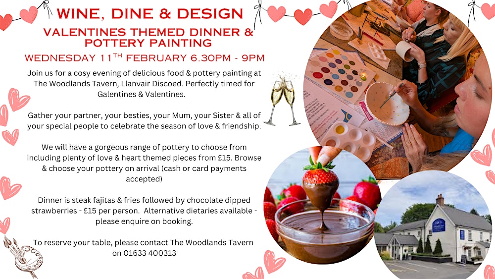 Wine, Dine & Design - Pottery Painting Event
