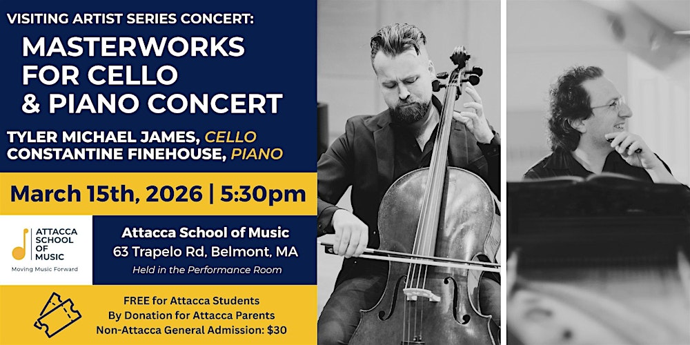 Visiting Artist Series Duo: Masterworks for Cello & Piano