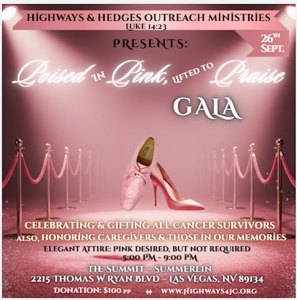 Poised in Pink, Lifted to Praise GALA