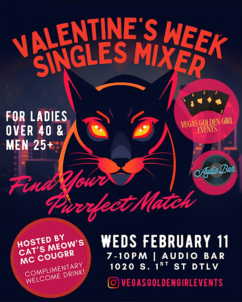 Valentine's Singles Mixer Women Over 40+ Men over 25+