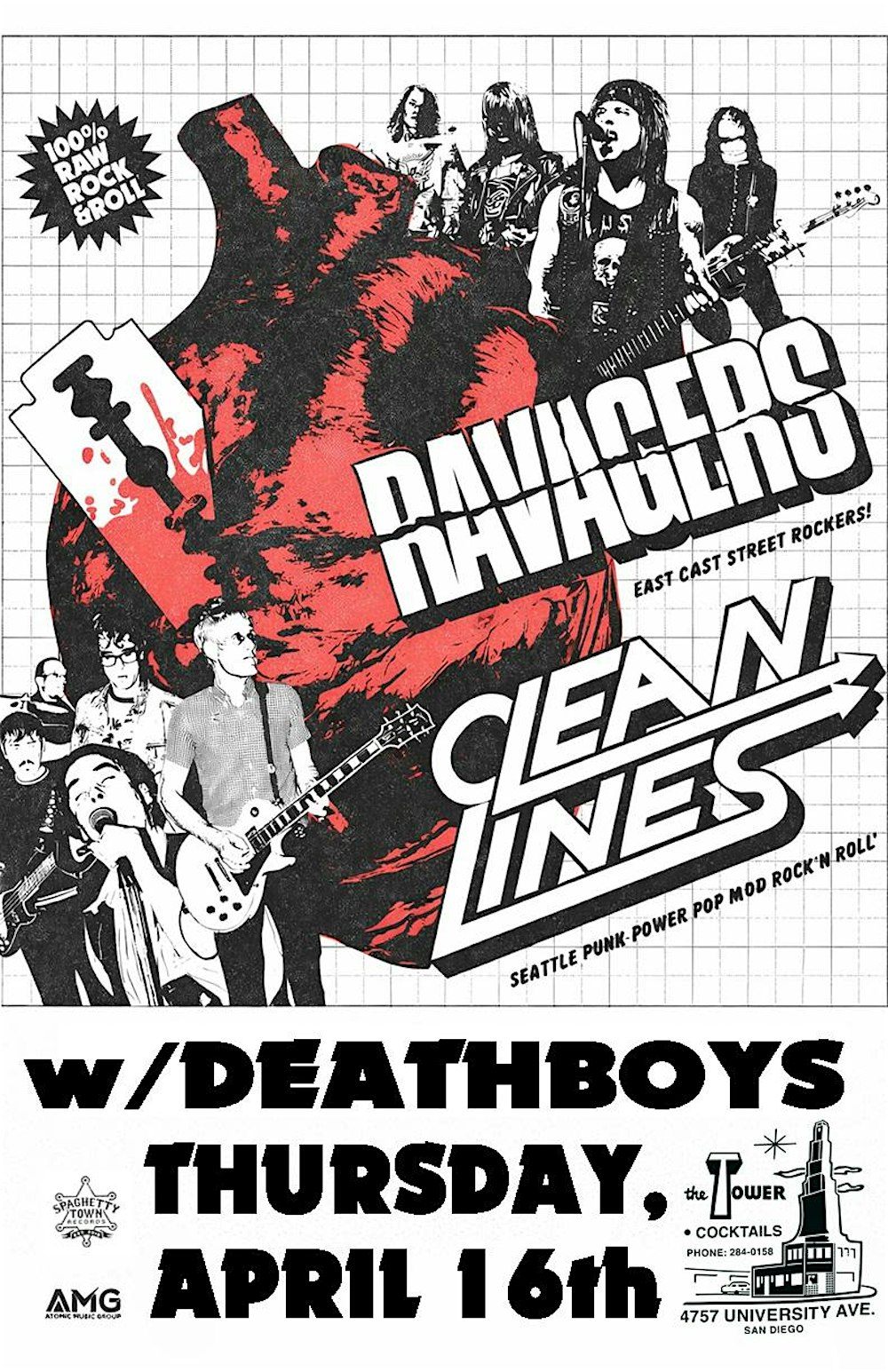 Ravagers, Clean Lines, Deathboys @ The Tower Bar