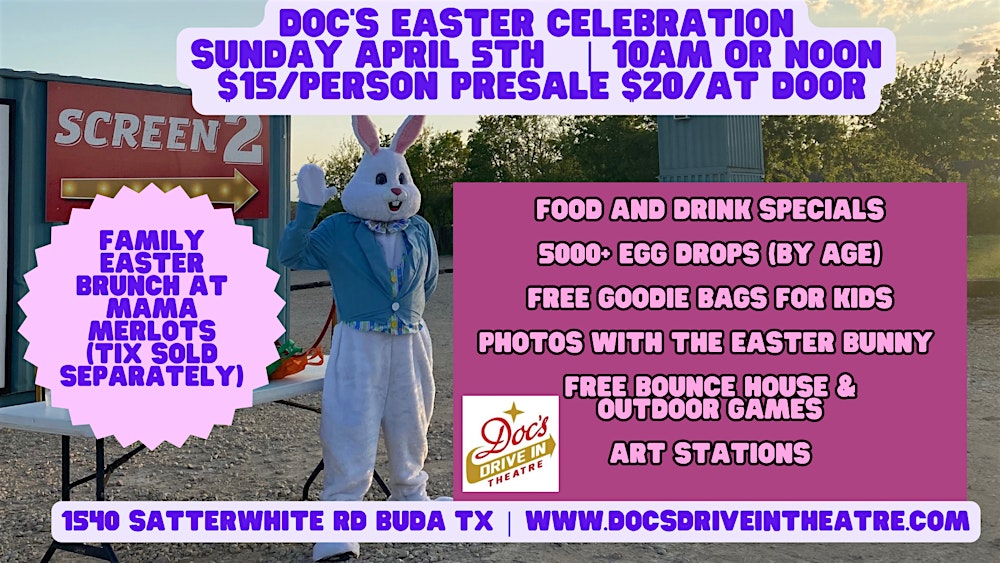 Easter Bunny  & Egg Drop at Doc's Drive in Theatre