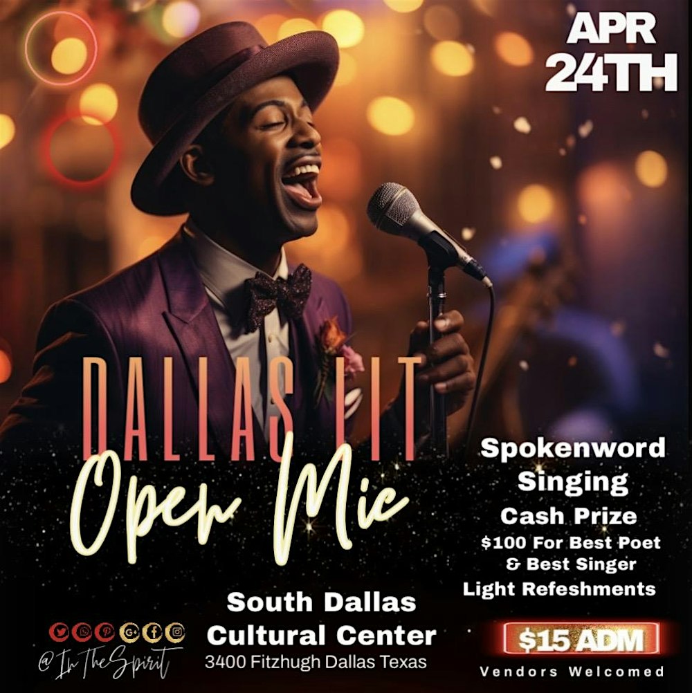 Dallas Lit Open Mic  Spokenword and Music Competition