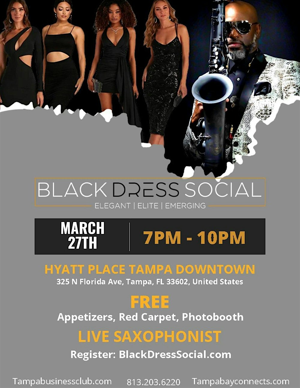 Black Dress/Tie Social. 200+ Attendees. Rooftop of Hyatt.