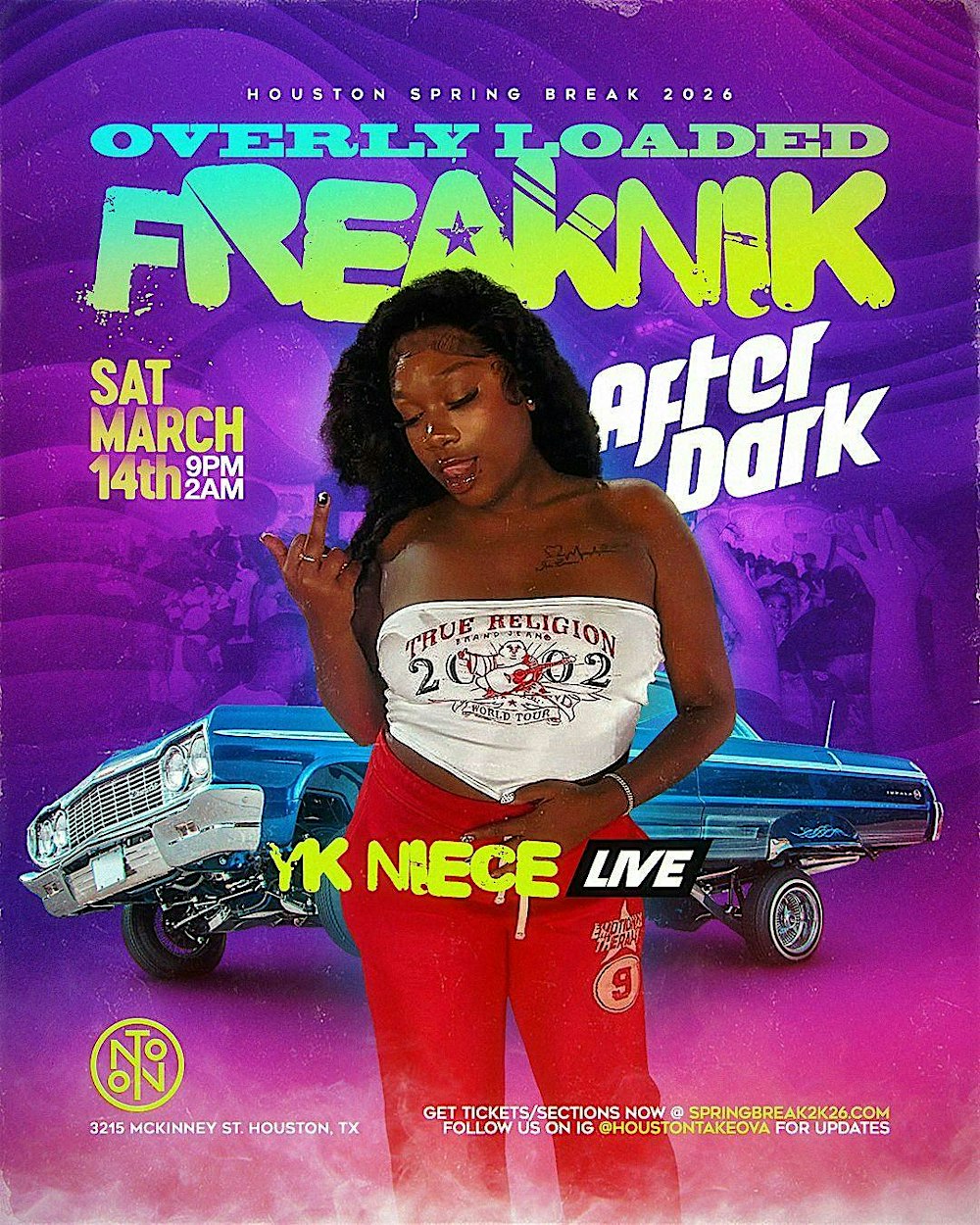 YK NIECE LIVE @ FREAKNIK - SPRING BREAK HOUSTON