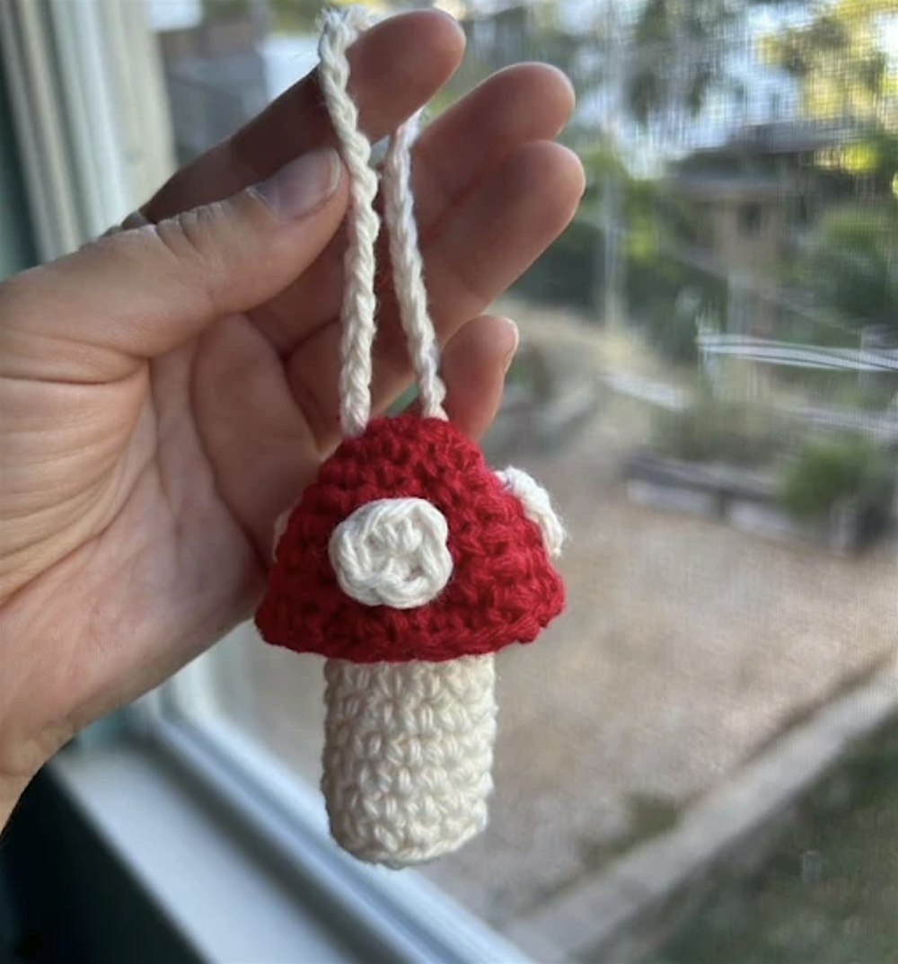 Intermediate Crochet Class: Mushroom Chapstick Holder