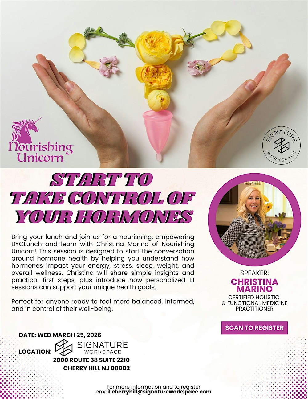 Start To Take Charge Of Your Hormones at Signature Workspace