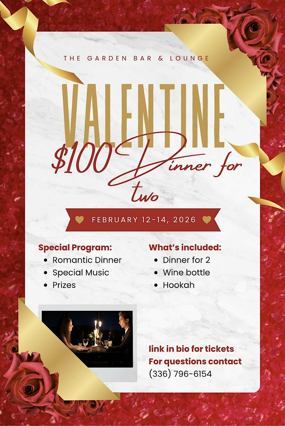 $100 VALENTINES WEEK SPECIAL