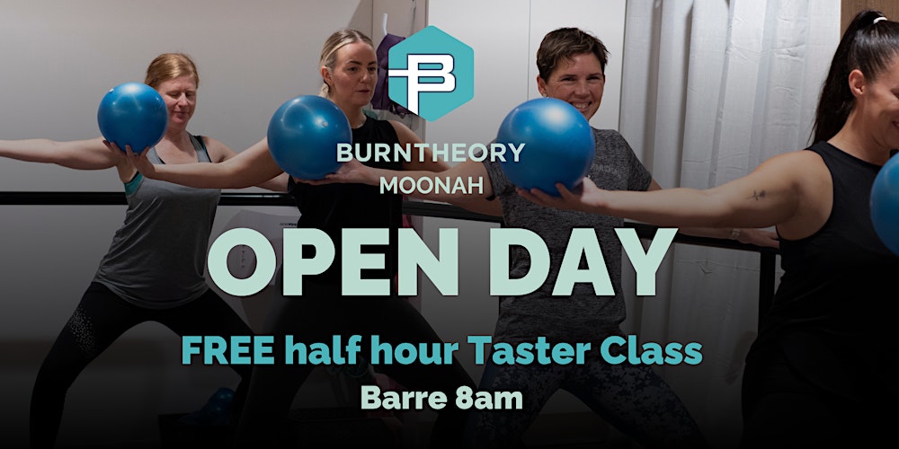 8am BARRE Class - FREE Taster Class - BurnTheory Moonah Open Day