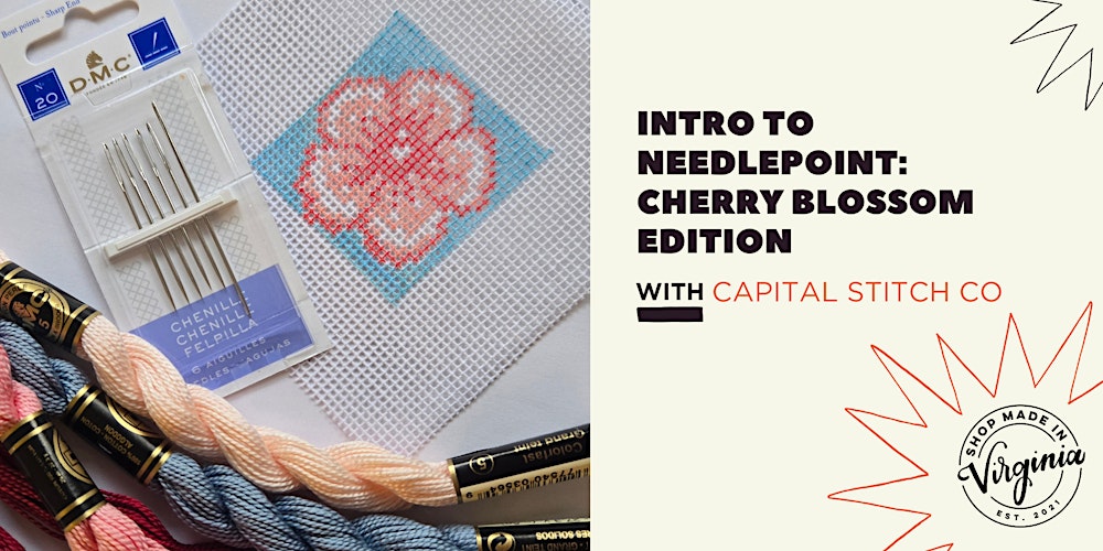 Intro to Needlepoint: Cherry Blossom Edition w/Capital Stitch Co.