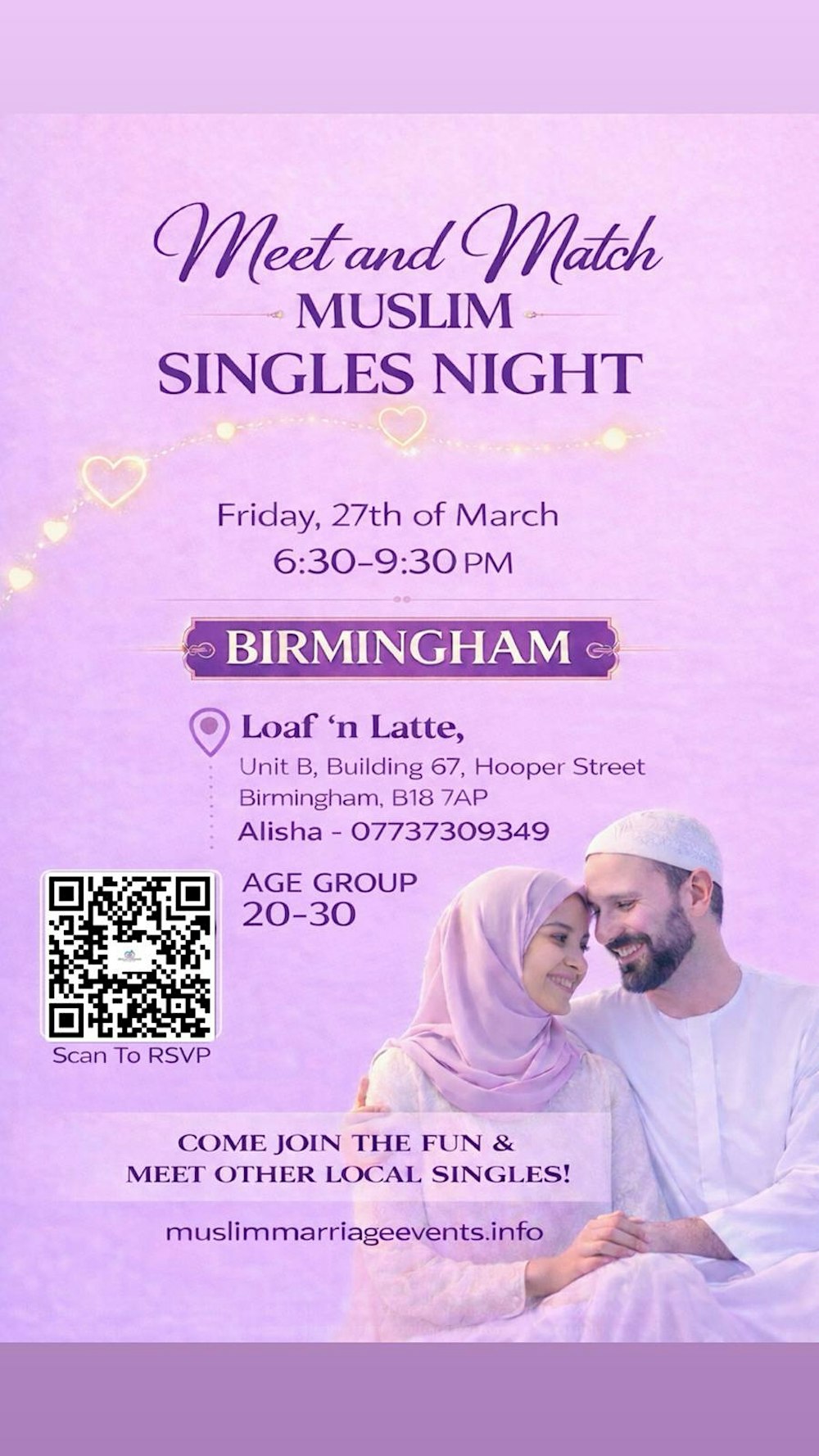 Muslim Marriage Events Birmingham  - Meet and Match Muslim Singles Night