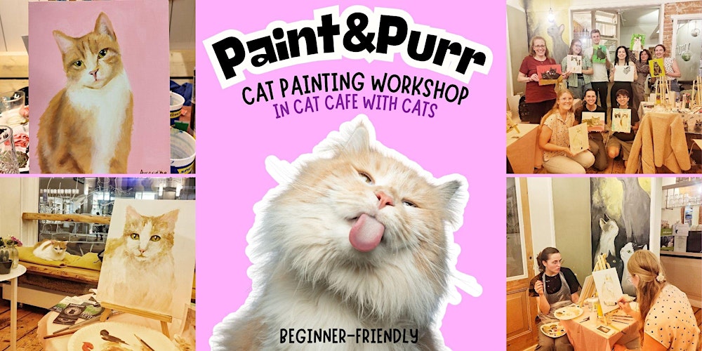 Cat Painting Workshop in Cat Cafe with Cats - Leiden