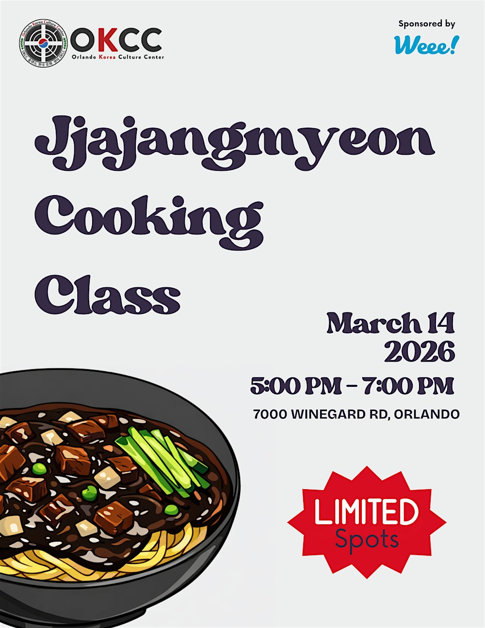 Korean Black Bean Noodle Cooking Class